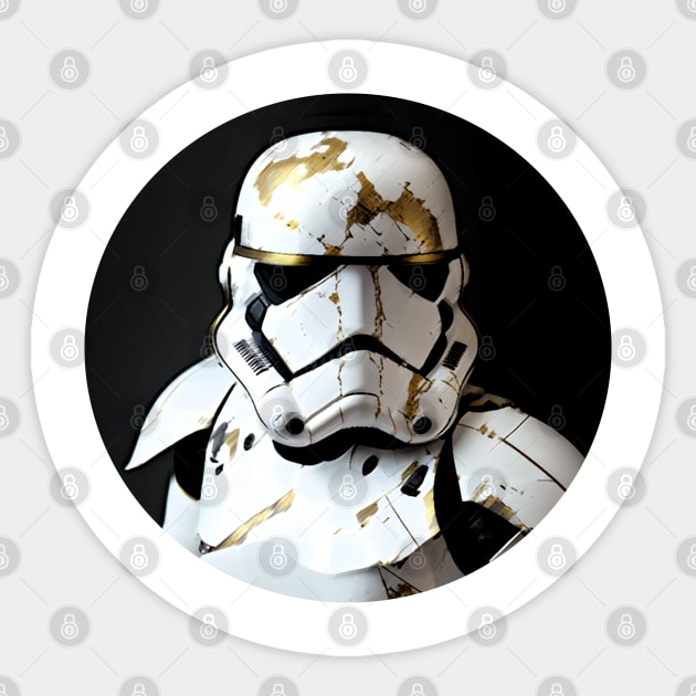 SW Kintsugi white Sticker by #StarWars SWAG 77 Style